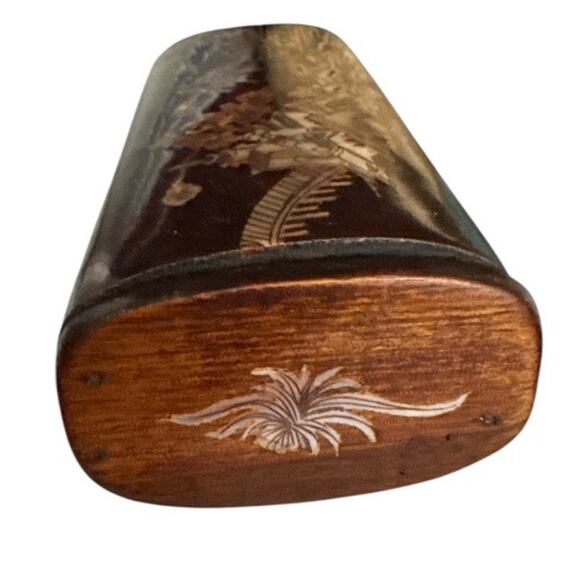 Vintage Wooden Chopstick Box with Inlaid  Mother of Pearl - Picture 5 of 8